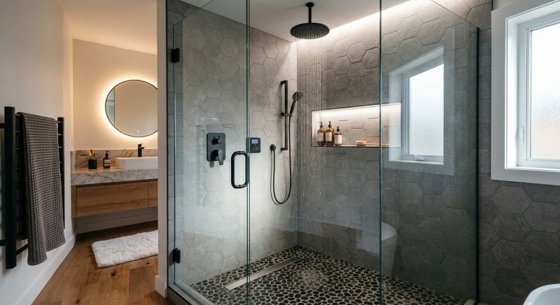 Granite Shower Installation in Portland, ME