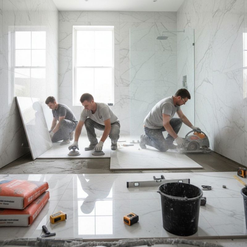 Marble Tile Floor Installation in Kansas City, KS